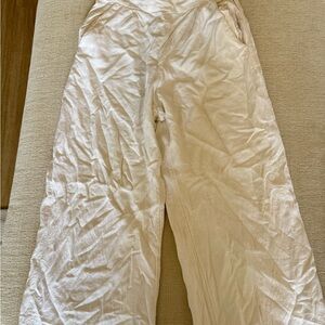 Abercrombie & Fitch Cream Wide Leg Pants